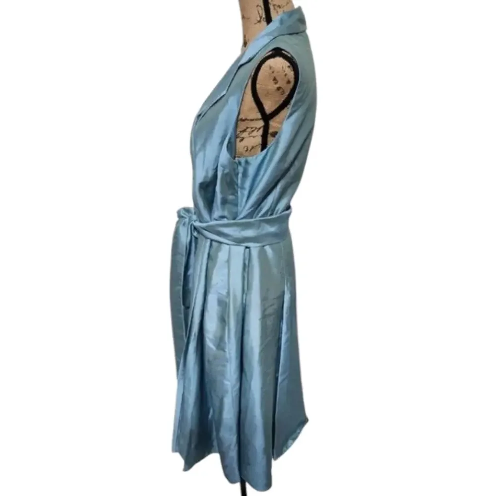 Jones‎ Studio satin belted shawl collar midi party dress plus size 16W